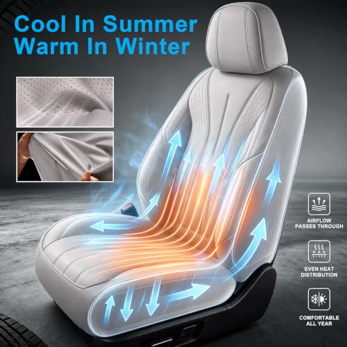 Image of Car Seat Covers Full Set for Toyota RAV4 Hybrid 2016-2026, Gray