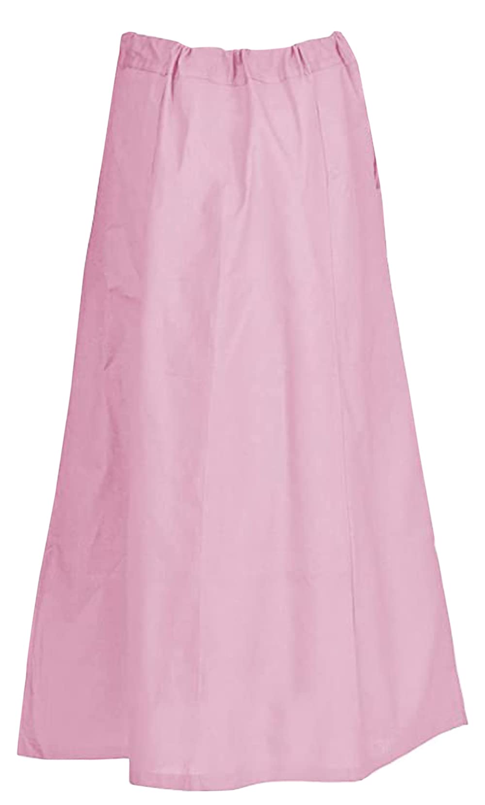 Fashnkart Cotton Petticoats For Women Indian Saree Underskirt Stitched Solid Drawstring Adjustable Waist Sari Light Pink