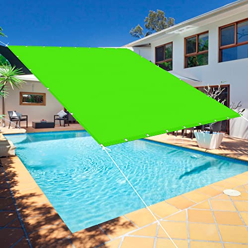 Toldo rectangular impermeable de 5,5 x 6,5 m vela de sombra verde suave 2