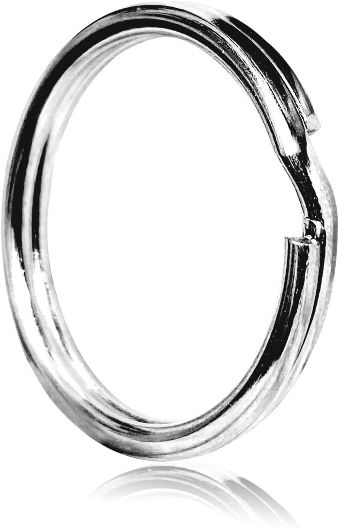 Key Rings/Key Chains, 100 PCS 3/4 inches Split Round Metal Keyring for Home/Car/Outdoor/Arts/Lanyards/CraftsKeys Organization