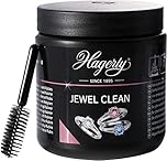 Hagerty Jewel Clean Baño de inmersión limpia joyas oro platino y piedras preciosas 170ml Eficaz líquido para limpiar diamantes zafiros rubíes Limpieza por inmersión con cesta y cepillo