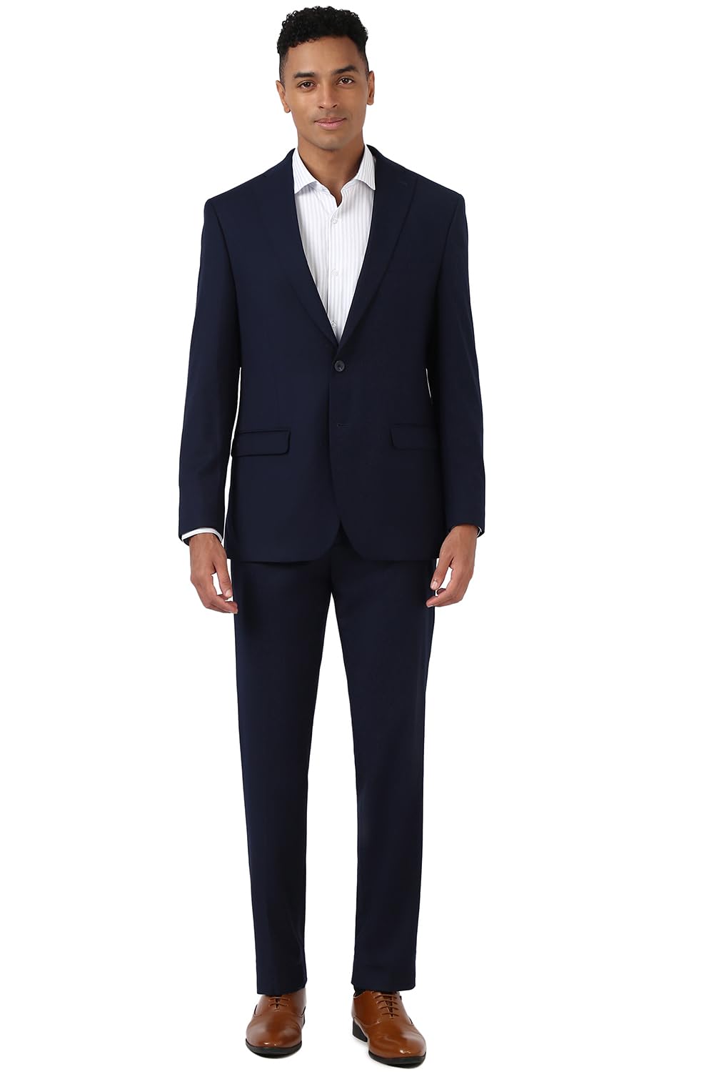 peter england Men's Polyester Blend Two Piece Suit-Dress Set-picture-17