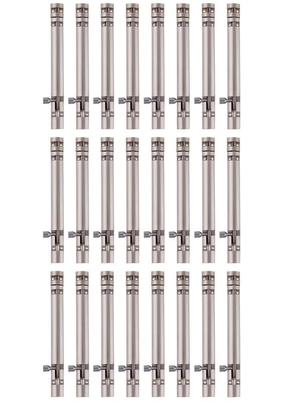 Image of Premium Heavy Aluminium 8 Inch Tower Bolt | Door Stopper | Door Lock Latch for Home, Office Doors,Main Doors,Windows | kundi | chitakni | Chitkini(Satin Finish)(Pack of 24)