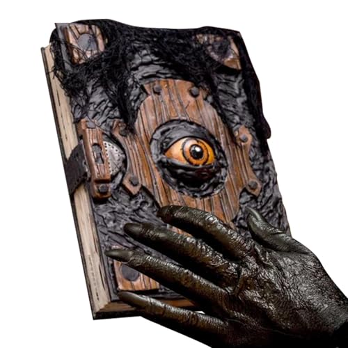 Libro Degli Incantesimi Del Libro 'occhio Malvagio - Occhi Demone Maledetto, Ornamenti Di Stregoneria Oscura, Grimori Con Copertina Rigida Vintage Fatti A Mano | Per Halloween Horror Crafts De