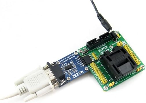 AmpOhm360 STM32 QFP48 Programmer Adapter Development Board for Microcontroller Debugging and Testing Compatible with ST-Link J-Link SKU-3466