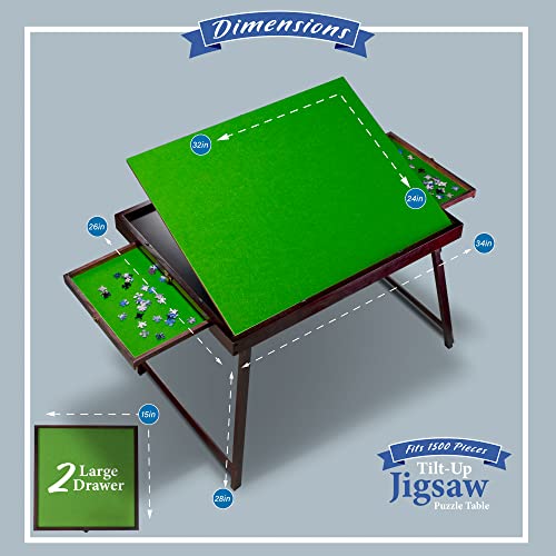 Snapklik.com : 1500 Piece Tilting Wooden Jigsaw Puzzle Table - 2 Large ...