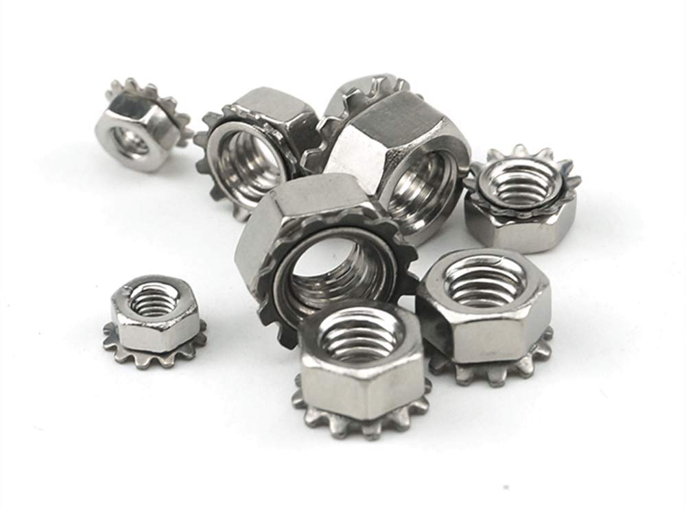 170Pcs 7-Size Stainless Steel Keps (K-Lock) Nuts Assortment Kit; #4-40#6-32#8-32#10-32#10-24 1/4"-20 5/16"-18