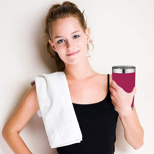 Miniatura 8 de IMPR3TREE Vasos de 20 onzas, acero inoxidable 188 de doble pared, taza de viaje, taza de café aislada al vacío con tapa y popote, morado