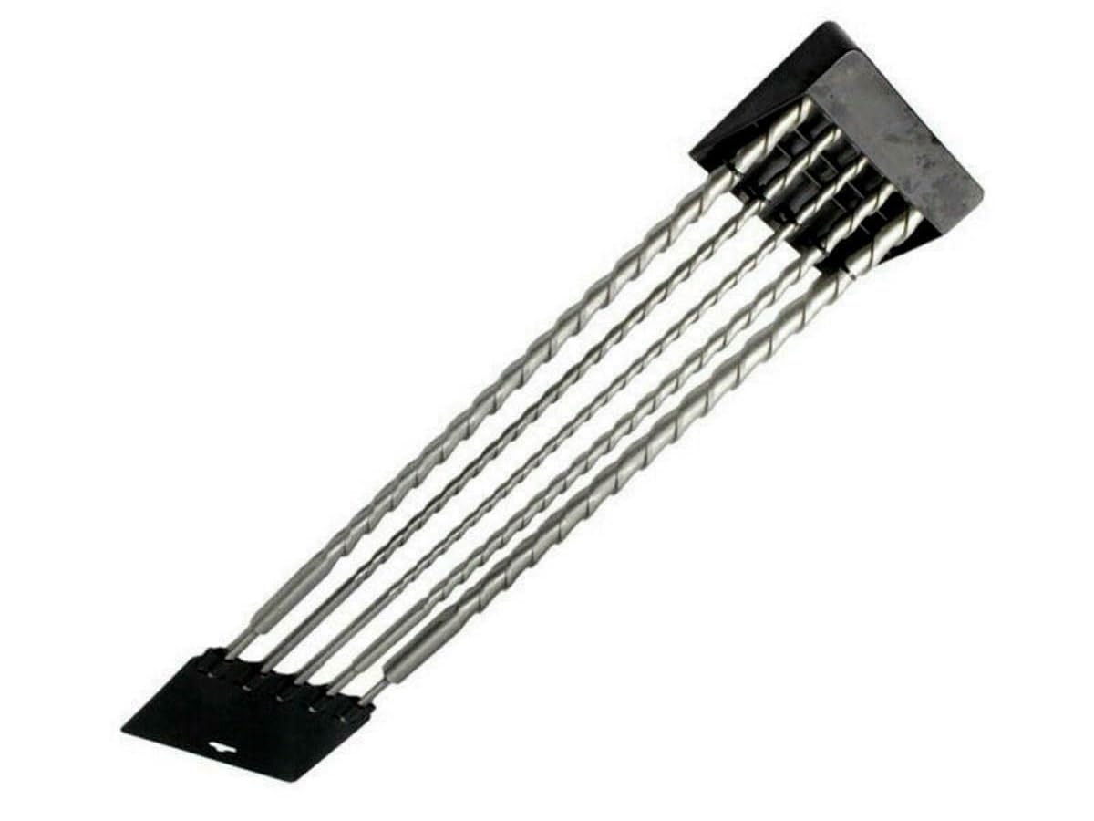 Set di 5 Punte SDS PLUS 600 mm per Trapano Tassellatore – Diametri 10, 12, 16, 20, 24 mm per Cemento, Pietra e Calcestruzzo – Elevata Resistenza e Durata