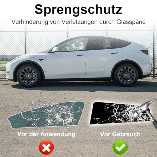 Tönungsfolie Auto Fenster 50×300cm, Schwarz Sonnenschutzfolie selbstklebend für Autoscheiben, UV Schutz & Hitzeschutz, Splitterschutz, Verschiedene Lichtdurchlässigkeit (VLT 25%, 50CM*300CM)