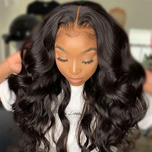 24 inches 13x6 Lace Front Wigs Human Hair MSGEM Brazilian Body Wave Virgin Hair HD Transparent Lace Wigs 150% Density Pre plucked With Baby Hair