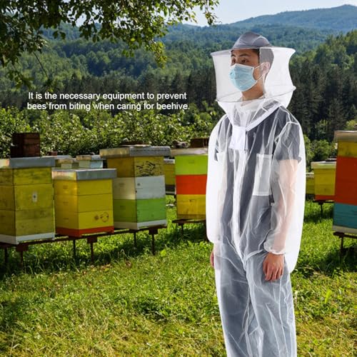 Fato de Apicultura Em Malha de Nylon, Suprimentos para Roupas de Abelha, Protege contra Picadas de A