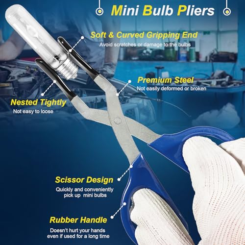 Pinzas mini para bombillas, herramienta para retirar bombillas pequeñas miniatura 4