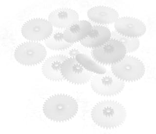 New Lon0167 20 Pcs White Plastic 3610-2B Electric Models 19mm Dia Gear Wheels(20 StÃ¼ck weiÃŸer Kunststoff 3610-2B elektrische Modelle 19mm Durchmesser-ZahnrÃ¤der