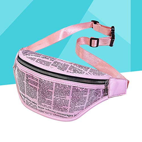 Lioobo – Pochete de corrida com estampa de praia para esportes de corrida e corrida (rosa)