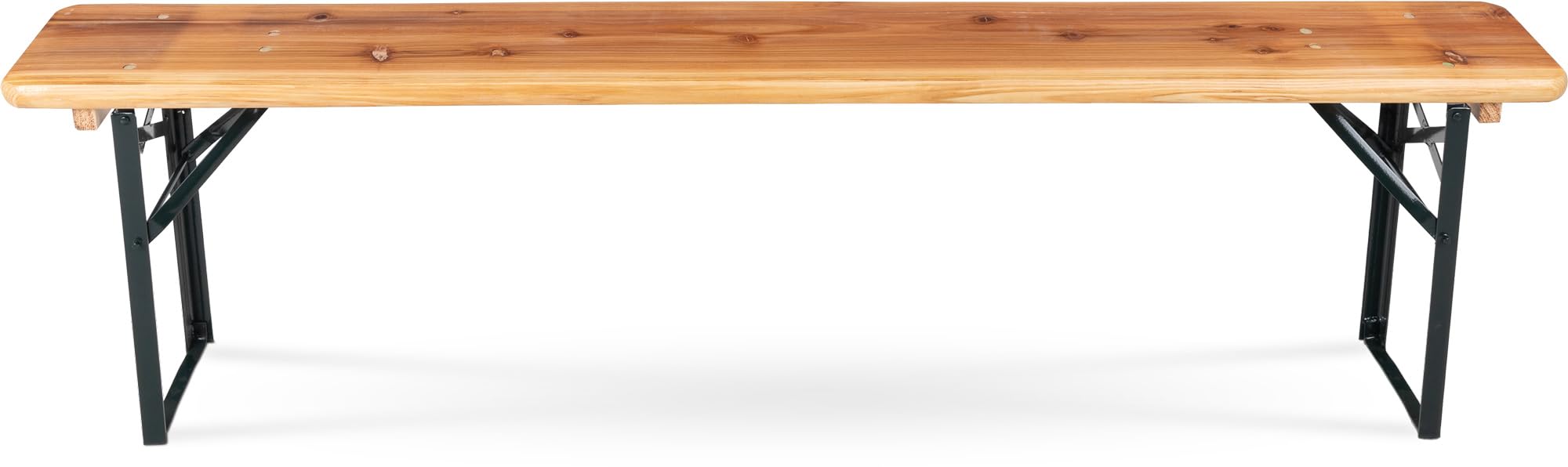 Stagecaptain BBB-180 Hirschgarten Banc De Biergarten 177 cm Naturel | Banc de bière robuste et long, Charnières métalliques solides, faciles à ouvrir/fermer, Surface laquée, Dessous non traité