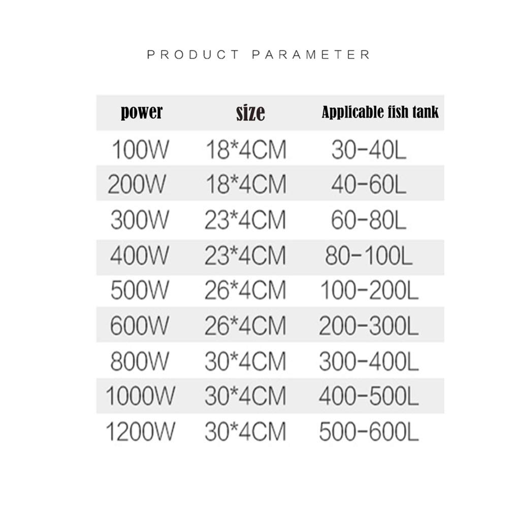 Calentador de Acuario Calentador sumergible para acuarios, Calentador de tanque de peces ajustable con controlador de temperatura externo, Calentador automático de termostato con estuche protector