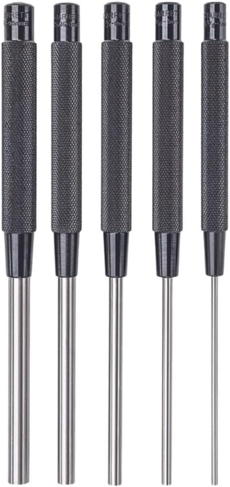 S248 Extended Length Drive Pin Punch Set, 1/8"-3/8" Pin Diameters, 8" Overall Length, 3-1/2" Pin Length, In Red Cardboard Box