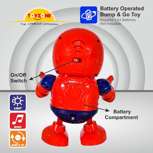 Image of Toyzone Dance Hero-22039 | Electronic Toy | Dancing Hero | Musical Toys | Music with Dance Movement | Battery Operated Toy | Light & Music | Age 12+ Months