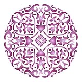 Pochoir baroque mandala 16,51 x 16,51 cm (S) – Chrétienne italienne Renaissance Rococo Accent Pochoirs