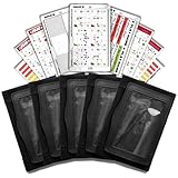 1NMORE 5v5, 7v7 Football Wristbands with Playbook System,Youth Quarterback Play Wristband, Flag Football Wrist Coach with Tactics Stickers & Sign Cards 5 Pack (7 on 7, M)