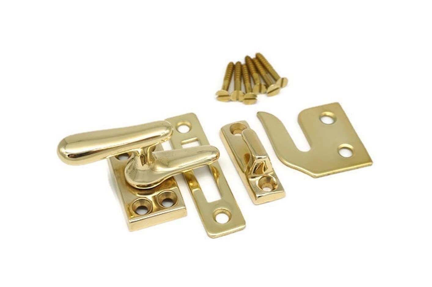 Large Casement Window Latch Solid Brass Lacquered Premium Quality