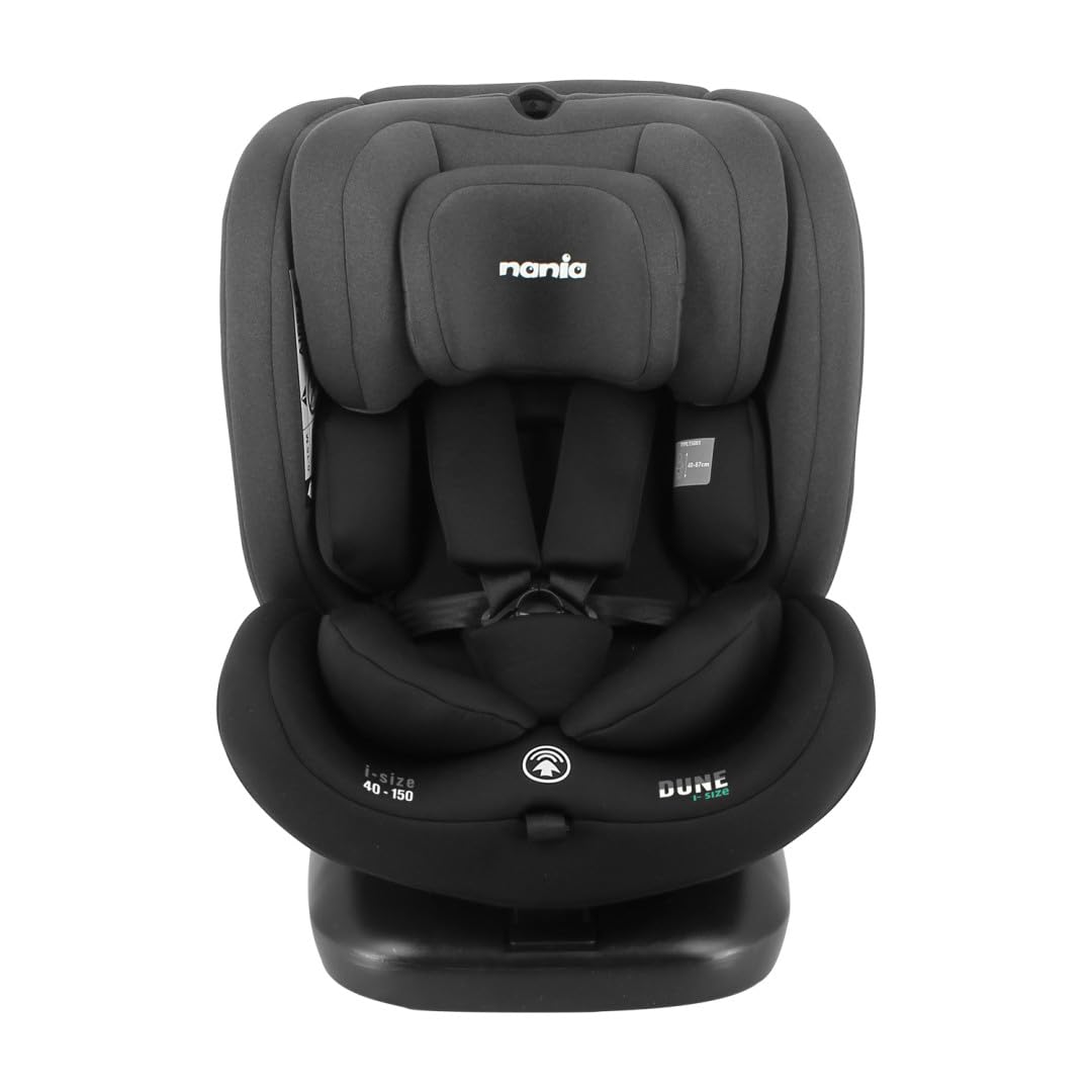 Seggiolino auto Dune girevole a 360° I-Size 40-150 cm - Dalla nascita a circa 12 anni - Gruppo 0+/1/2/3 - Attacchi isofix - Protezioni laterali