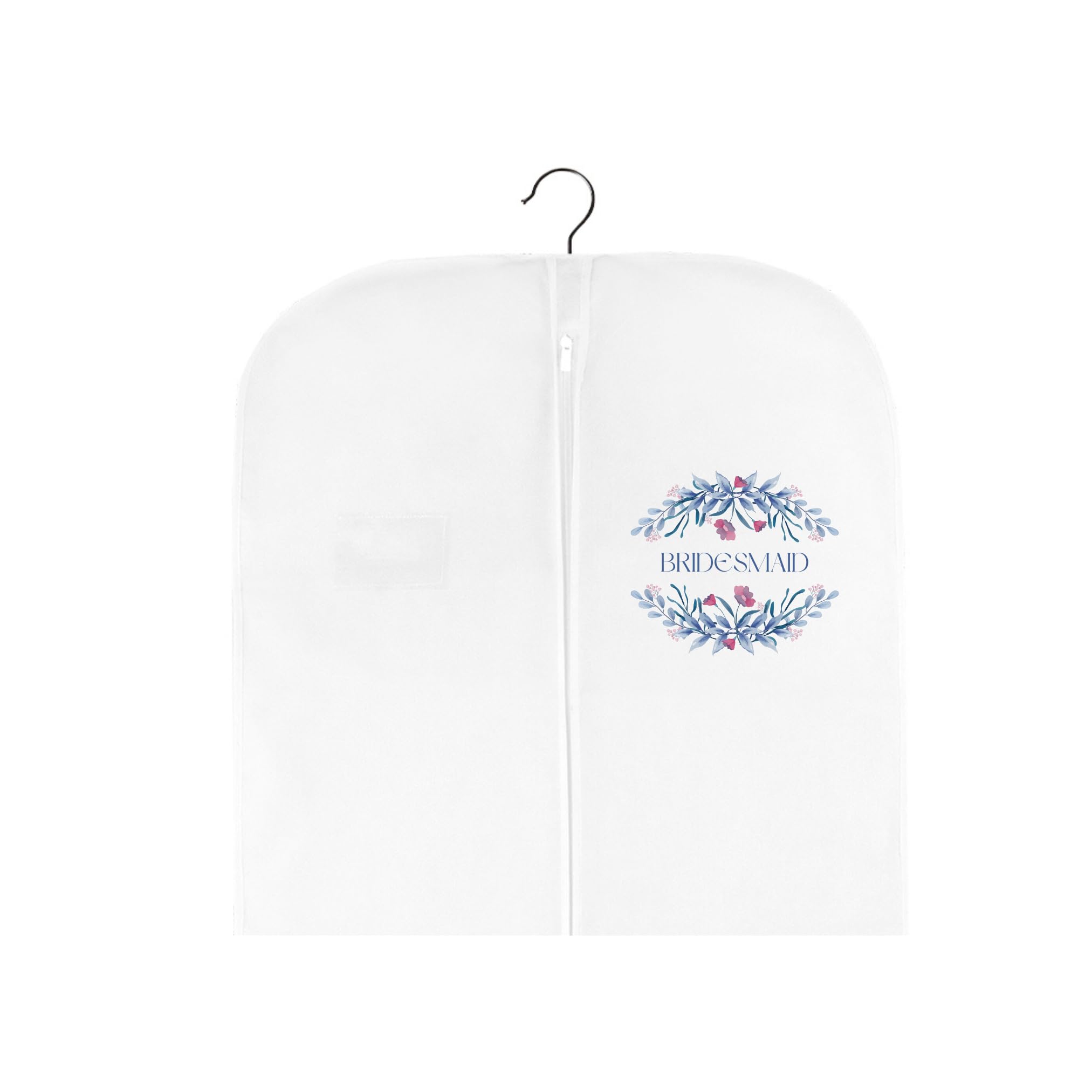 Garment Guardians Girls Bridesmaid's Logo On White Bag Bridal Gown Garment Bag - Printed Wedding Dress Bag | Long Dress Covers For Bride & Bridesmaids | Breathable Clothes Bag For Storage & Travel (Bridesmaid's Logo On White Bag)