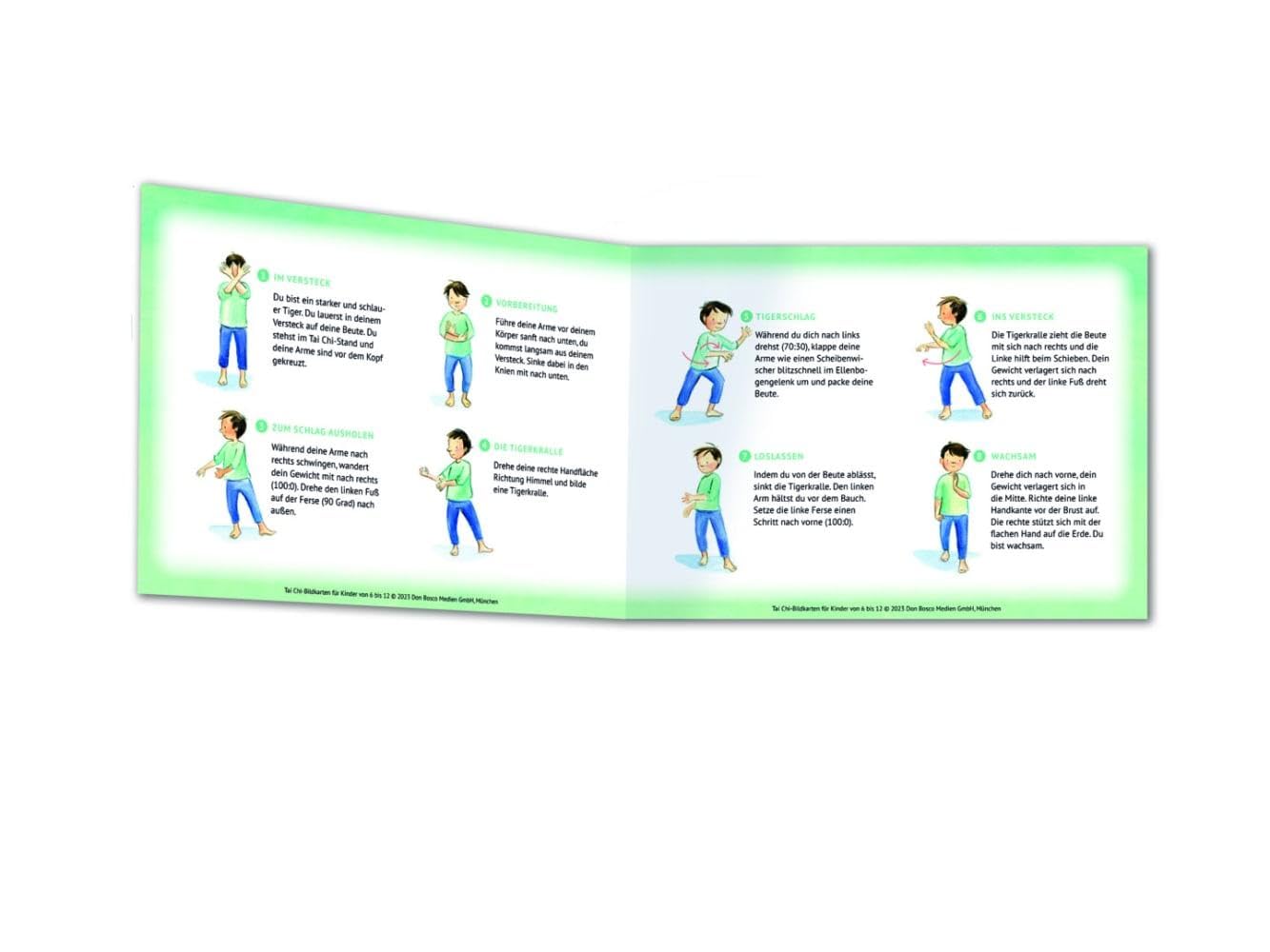 Tai Chi-Bildkarten für Kinder von 6 bis 12: Aufmerksam und zentriert. Mit Bewegungsfolgen und Partnerübungen. Mit einfachen Tai Chi-Übungen innere Anspannung lösen und Nervosität bekämpfen