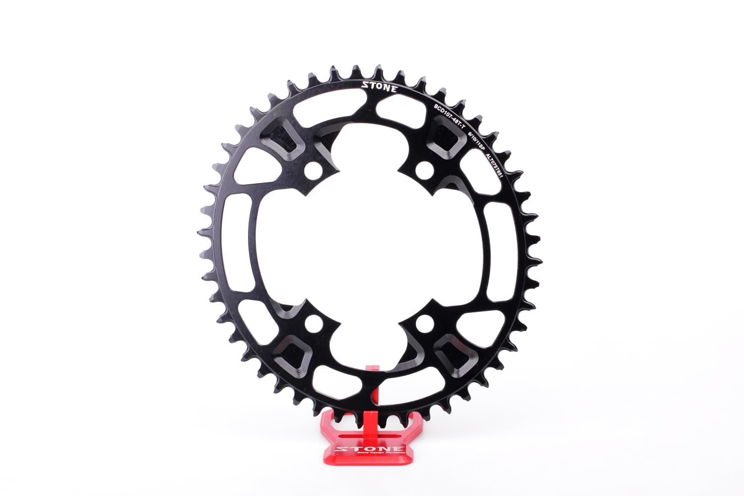 Stone Round/Oval Single Plate 107 BCD Compatible with SRAM Force AXS Gravel Road Road CNC Aluminum 7075-T651 4 Arms 38T