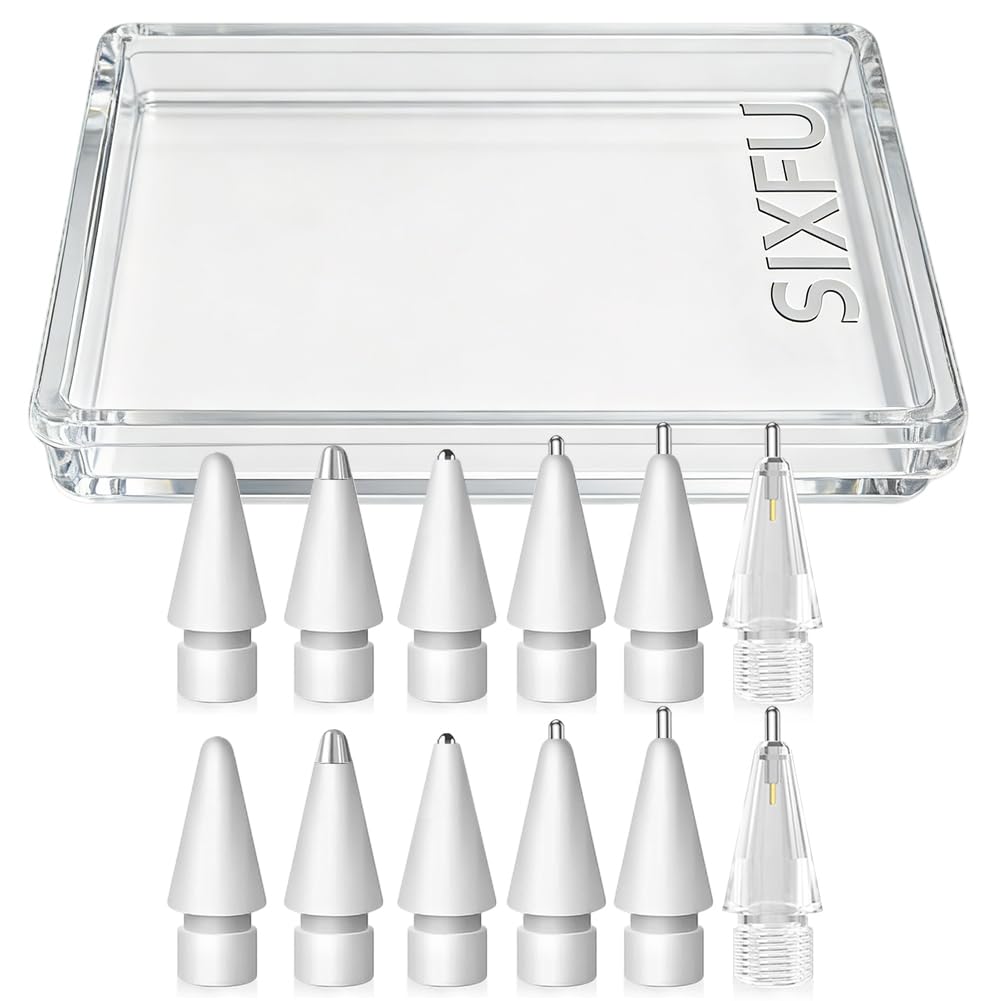12 Pieces Tips for Apple Pencil Tip, Highly Sensitive Pencil Tips, Wear-Resistant Metal Tips Set, Compatible with Apple Pencil Pro/ 2nd Generation/ 1st Gen/USB C-image-9