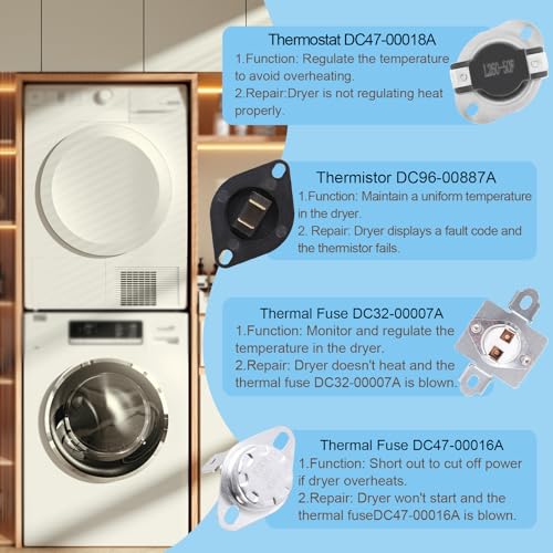 Élément chauffant pour sèche-linge Samsung avec isolation thermique renforcée
