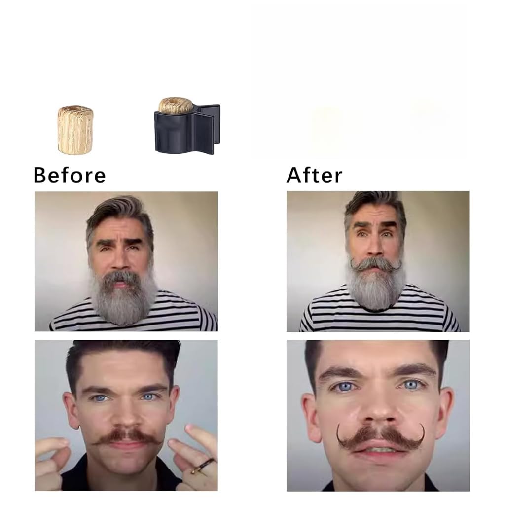 Rullo baffi, perfetto per lo styling della barba, strumento per lo styling della barba, bigodini per uomini, accessorio indispensabile per la cura della barba, baffi, per papà, ragazzi, marito, amici