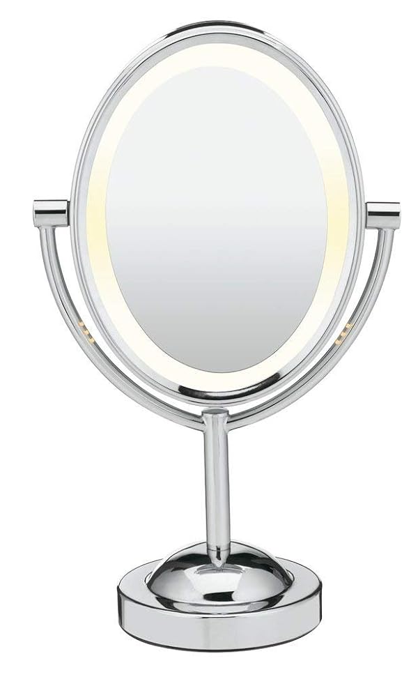 Conair Lighted Makeup Mirror, LED Vanity Mirror, 1X/7X Magnifying Mirror, Double Sided, Corded in Polished Chrome by Conair - Used condition - US$33.74