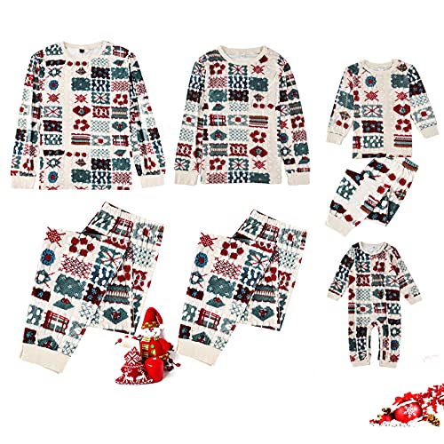 Winmany Conjunto Pijamas Juego Familia de Navidad, Pjs Jammies Navidad Ropa de Dormir de Manga Larga Ropa de Dormir (Bebé, 6-9 Meses)