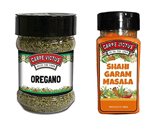 Carpe Victus Oregano and Shahi Garam Masala Powder Combo, Multipurpose Indian Masalas & Seasoning Combo for Paneer, Gravy, Sabji Mix, Pasta, Pizza (Pack of 2, 100 gms each) (B09KV9MSB6) Amazon Price History, Amazon Price Tracker