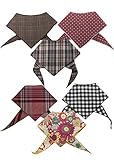 Tail Trends 6 Pack Pet Dog Bandanas Triangle Bib Scarf Assortment of Designs Available - 100% Cotton