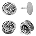 50 Pairs Butterfly Clutch Tie Tacks Pin Back Replacement with Blank Pins for Craft Making, Lapel Pins, Service Bars and Jewelry Making(White)