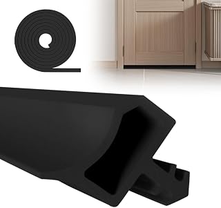 Door Seal Room Door Self-Adhesive with Sound Insulation 15M Black | Door Seals Seals Rubber Door Seals 4mm Slot Width 7mm Depth 12mm Flap