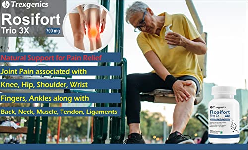 Image of Trexgenics ROSIFORTE TRIO Rosehip, Boswellia, Devil's Claw 700 mg Joint Pain & Inflammation Support VEGAN & NON-GMO (60 Veg. Capsules) (Pack of 2)