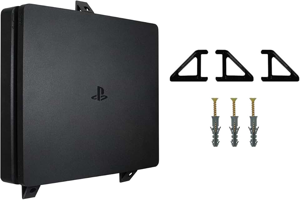 Suporte Playstation 4 Ps4 Slim Na Parede