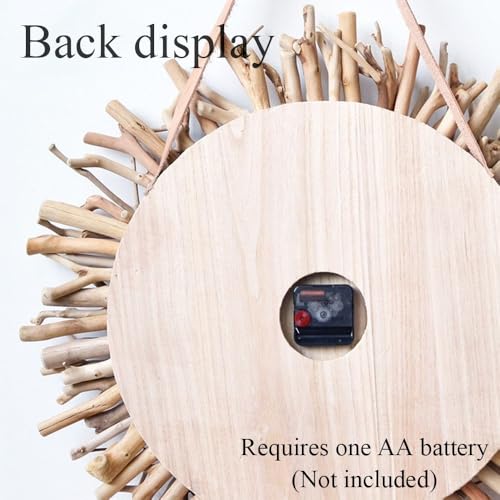 Horloge murale simple en bois massif pour décorer un petit mur - 6