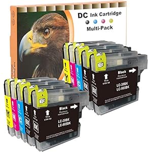 D&C 10 x inktcartridges XL, compatibel met Brother LC985 LC-985 LC-39 LC-975 voor Brother DCP-J 125, DCP-J 140 W, DCP-J 315 W, DCP-J 515 W, MFC-J 220, MFC-J 265 W, MFC-J 410, MFC-J 415 W