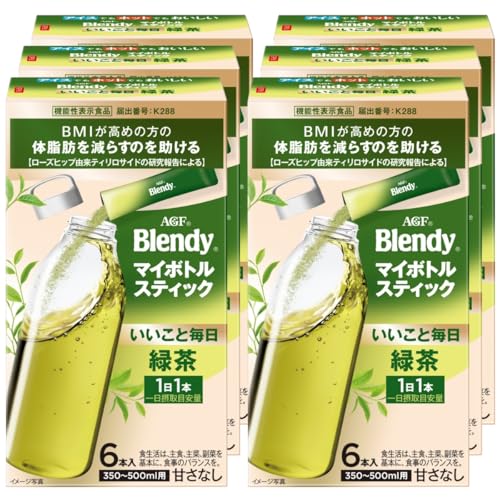 AGF ブレンディ マイボトルスティック いいこと毎日 緑茶 6本×6箱 【 お茶 】【 粉末 】【 機能性表示食品 】の商品画像（Amazon）