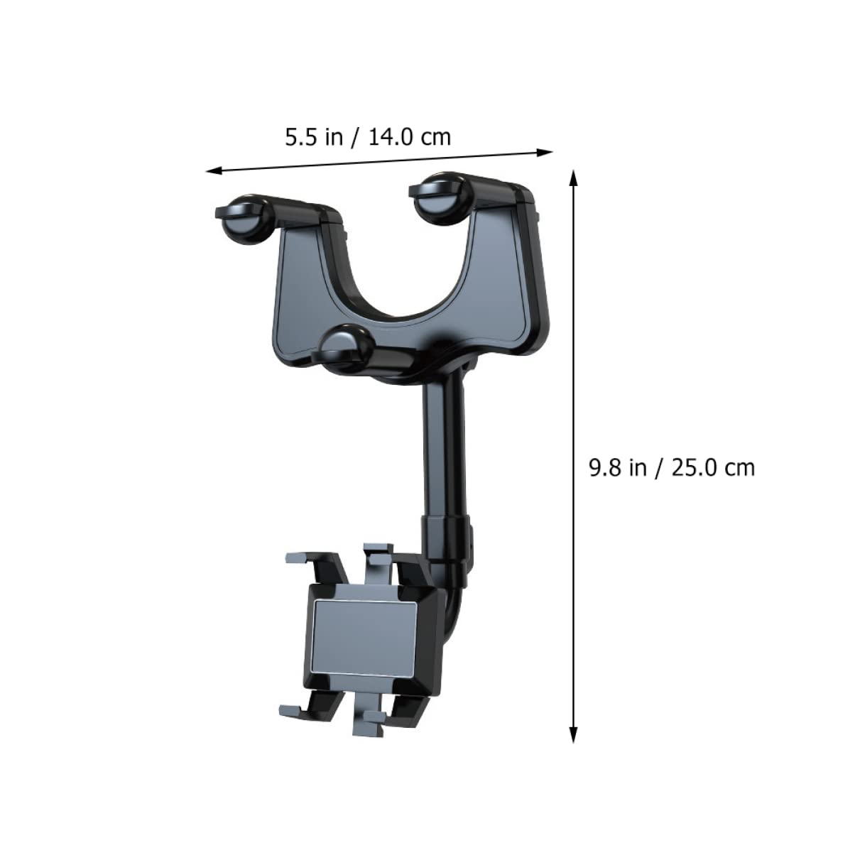 Porta Cellulare da Auto Nero in Abs Colla Pu, Supporto Telefonino per Cruscotto Fissaggio Magnetico, Facile da Rimuovere la Guida