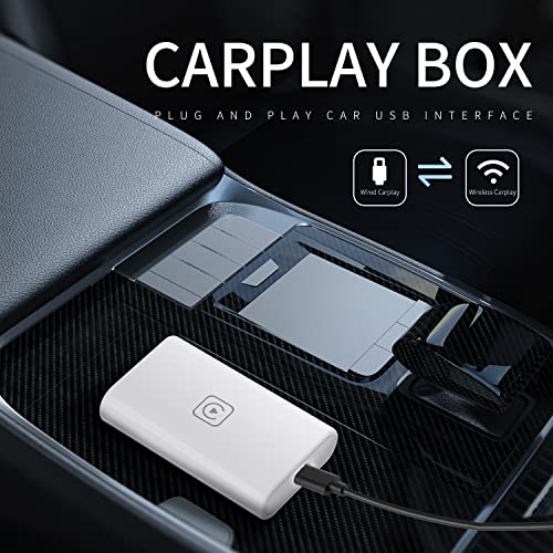 GiftLand Adaptador CarPlay sem fio sem fio CarPlay, converte com fio para CarPlay sem fio, Plug & Pl