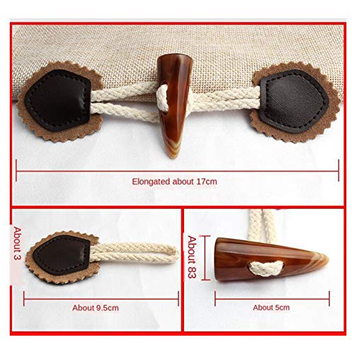 Baoblaze 4 conjuntos de couro pu costurar no fechamento de alternância com botão de chifre para jaqu