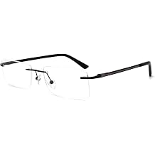 Rimless Frameless Fake Clear Glasses Non Prescription Glasses Eyeglasses Rectangular Frame