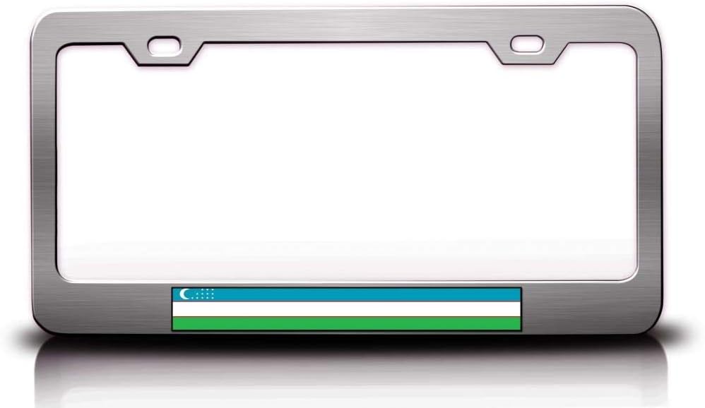Uzbekistan Country Flags Metal Car SUV Truck License Plate Frame Ch p95