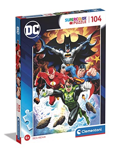 Clementoni 104pzs Does Not Apply 104 Piezas DC Comics, Puzzle Infantil Personajes superhéroes...